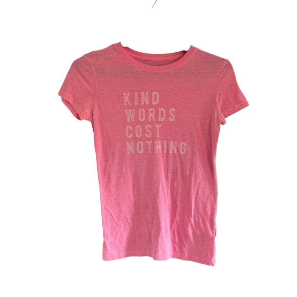 Free State Kind Words Cost Nothing Size Medium Pink Aeropostale Teacher - Picture 2 of 6